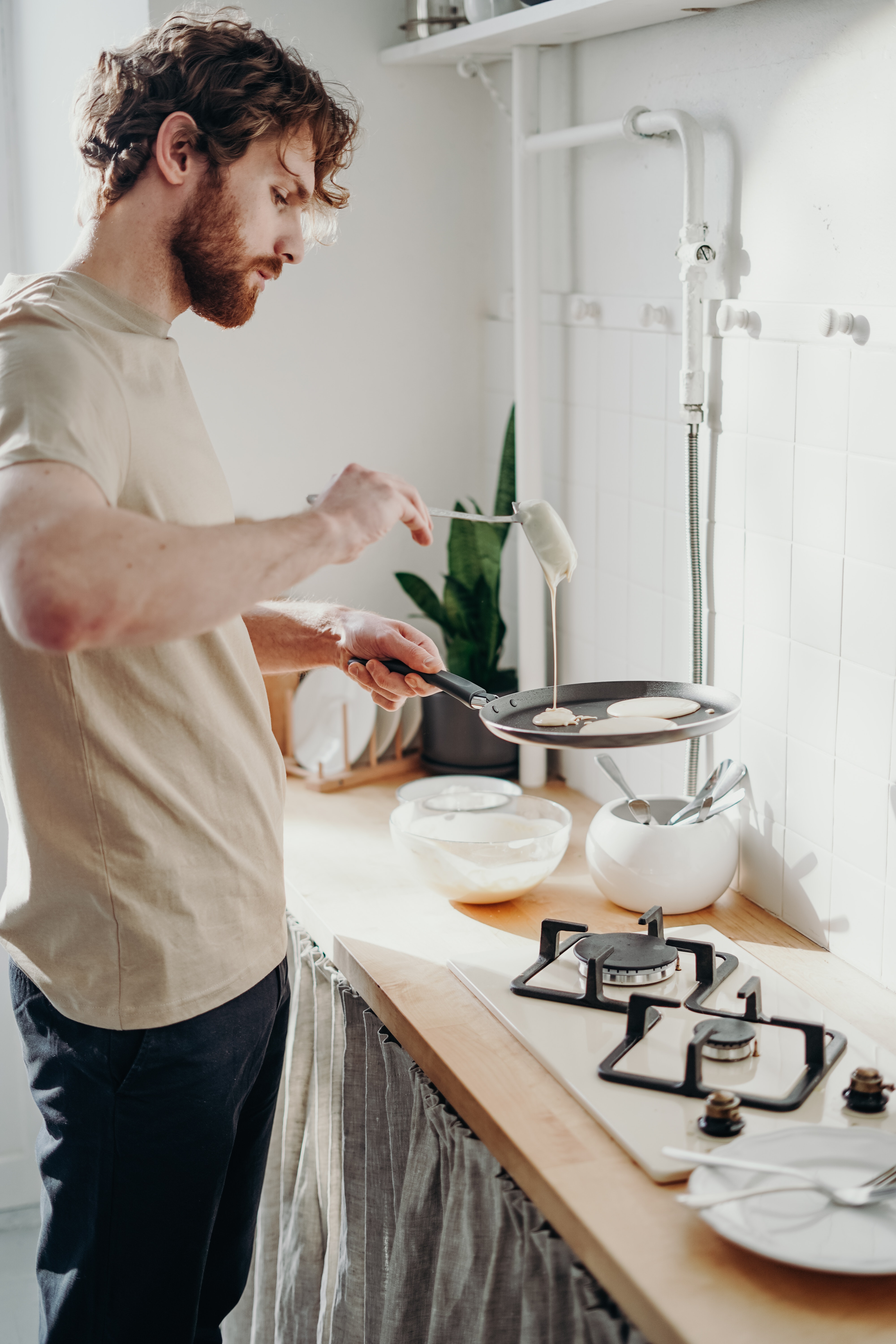 man cooking